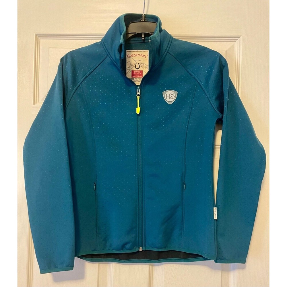 Horseware Ireland Womens Alby Technical Softshell Jacket Size Small Teal Green
